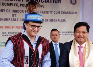 Sourav Ganguly receives rapturous welcome in chilly Shillong