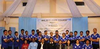 AFC B Licence course for coaches concludes in Shillong