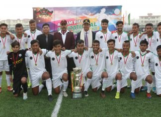Lawmali defend Assam Rifles Invitational football title by defeating Umphrup