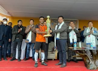 Lamare lift Umroi NPP Youth Front football trophy