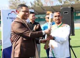 5th Meghalaya Games torch relay sets off from Shillong to Tura