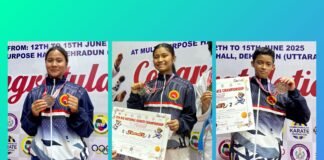 Meghalaya karatekas pick up 1 Silver, 2 Bronze at national Junior & Sub-Junior Championship