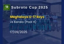 Subroto Cup 2025: Meghalaya U-17 boys narrowly lose to Kerala