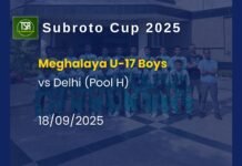 Subroto Cup 2025: Meghalaya U-17 boys win last pool match but won’t progress to QFs