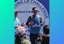 Okitlang Syiemlieh finishes in Top 10 of gruelling 72km Khardung La Challenge in Ladakh