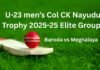 U-23 Col CK Nayudu Trophy: Meghalaya lose to Baroda despite promising batting performances