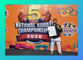 Gideon Tympuin wins gold for Meghalaya 5th KIO National Karate Championship
