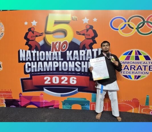 Gideon Tympuin wins gold for Meghalaya 5th KIO National Karate Championship