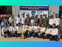 Eastern Command win Army’s first North East climbing championship