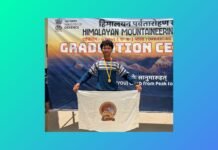 B Kyrmenskhem Lyngdoh completed mountaineering course in Darjeeling with flying colours