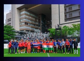 Klingson Marak & India blind football team finish 4th in Asian Championship Division 1