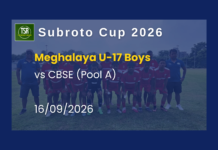 U-17 Boys’ Subroto Cup 2026: Meghalaya lose second match to CBSE