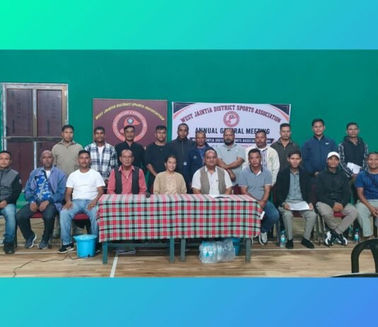 West Jaintia District Sports Association elects new office bearers
