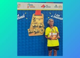 Kmoin Wahlang tops 70+ age category of Delhi Half Marathon 2026